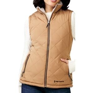 NWOT FREE COUNTRY SHERPA VEST - Reversible